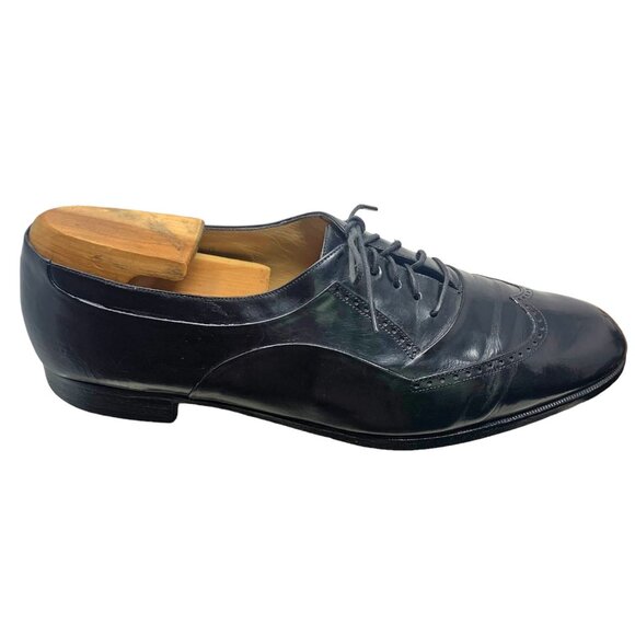 Bally Marcel Black Leather Wingtip Blind Brogue‎ Oxford - Picture 4 of 13